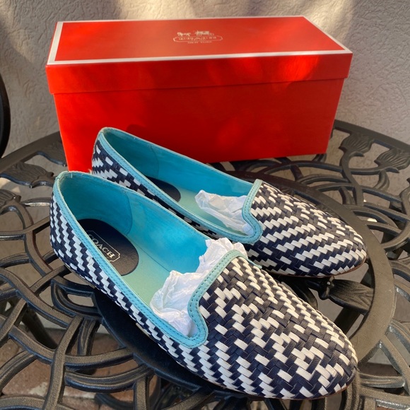 Coach Catrin Leather - 6M - Navy/Chalk Q1871 - Picture 2 of 5